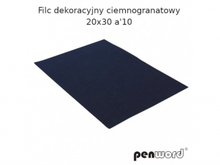 FILC DEKORACYJNY CIEMNOGRANATOWY 20X30 a10 YF695