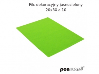 FILC DEKORACYJNY JASNOZIELONY 20X30 a10 YF674