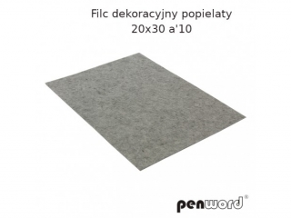 FILC DEKORACYJNY POPIELATY 20X30 a10 YF657