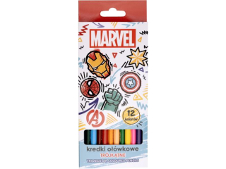 KREDKI OŁÓWKOWE TRÓJKĄTNE 12kol. / AVENGERS