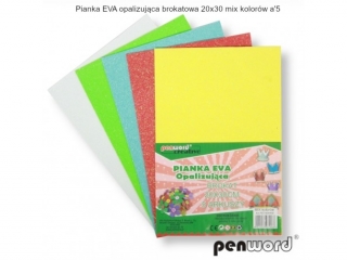 PIANKA EVA A4 OPALIZUJ�CA BROKATOWA MIX KOLOR�W a5