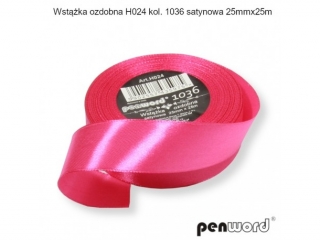 WST��KA OZDOBNA H024 KOL. 1036 SATYNOWA 25mmx25m