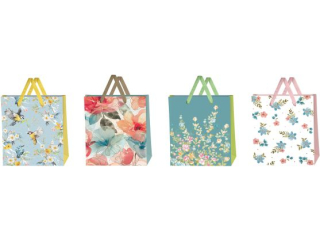 TOREBKA OZDOBNA REDNIA 26x32x10, 5cm / KWIATY MIX2 [opakowanie=12szt]
