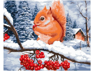 MALOWANIE PO NUMERACH PODOBRAZIE 40X50 CM NIKI4 WIEWIÓRKA