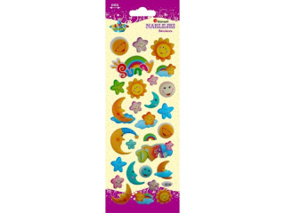 Naklejki wypukłe miękkie księżyce, słońca, dream 28szt.