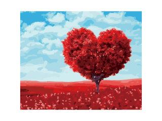 MALOWANIE PO NUMERACH PODOBRAZIE 40X50 CM NIKI4 SERCE