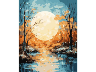 MALOWANIE PO NUMERACH PODOBRAZIE 40X50 CM NIKI4 KSIʯYC