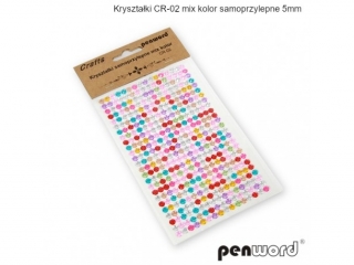 KRYSZTAŁKI CR-02 MIX KOLOR SAMOPRZYLEPNE5mm