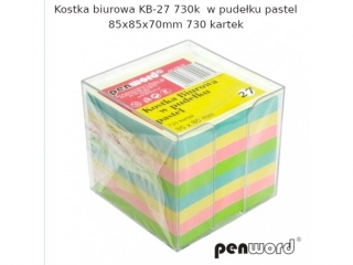 KOSTKA BIUROWA KB-27 730k W PUDE�KU PASTEL 85x85x70mm 730 KARTEK