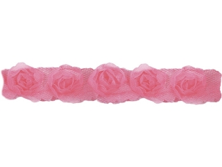 Wst��ka tiulowa kwiatuszki tiulowe 15mm 1m jasnor�owe