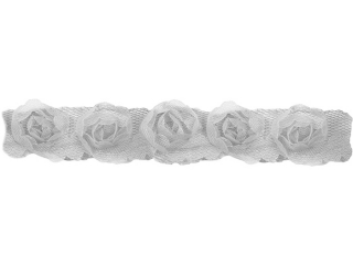 Wst��ka tiulowa kwiatuszki tiulowe 15mm 1m bia�e