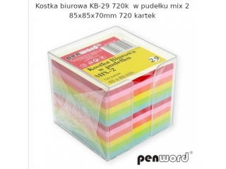 KOSTKA BIUROWA KB-29 720k W PUDE�KU MIX 2 85x85x70mm 720 KARTEK