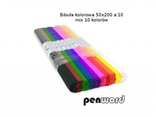 BIBUA KOLOROWA 50x200 MIX 10 KOLORW