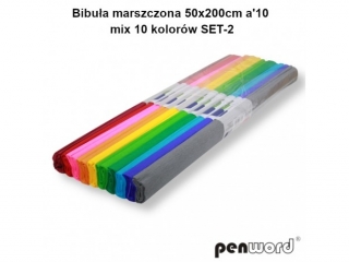 BIBU�A KOLOROWA 50x200 a10 MIX 10 KOLOR�W SET 2 (SZPSH)