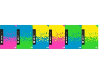 BE MORE ZESZYT A4 FLUO KRATKA 96 STRON 100 G. [opakowanie=10szt]