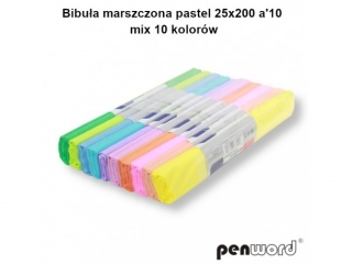 BIBU�A MARSZCZONA PASTEL 25x200 a10 MIX 10 KOLOR�W (SZPSH)