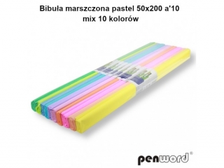 BIBU�A MARSZCZONA PASTEL 50x200 a10 MIX 10 KOLOR�W (SZPSH)