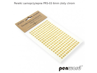 PEREŁKI SAMOPRZYLEPNE PRS-03 6mm ZŁOTY CHROM