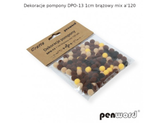DEKORACJE POMPONY DPO-13 1cm BR�ZOWY MIXa120