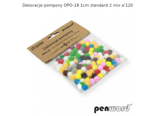 DEKORACJE POMPONY DPO-18 1cm STANDARD 2 MIX KOLOR�W a120