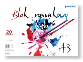 BLOK RYSUNKOWY A3 BIAŁY BR-3 80g 20 KARTEK