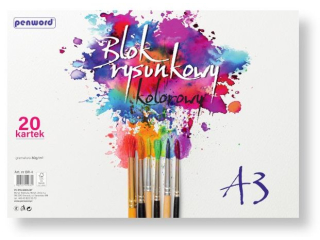 BLOK RYSUNKOWY A3 KOLOR BR-4 80g 20 KARTEK