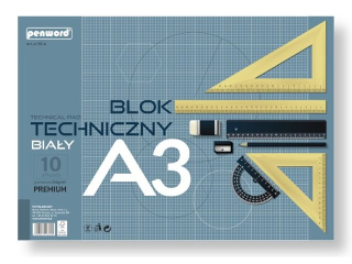 BLOK TECHNICZNY A3 BIAY BT-6 250g 10 ARKUSZY PREMIUM