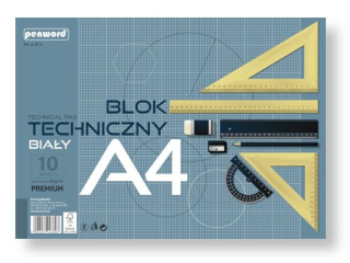 BLOK TECHNICZNY A4 BIAY BT-2 250g 10 ARKUSZY PREMIUM