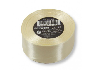 WSTKA OZDOBNA H025-S KOL. 1002 KREMOWA SATYNOWA 38mmx25m
