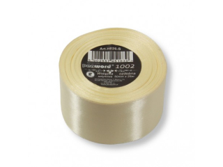 WSTKA OZDOBNA H026-S KOL. 1002 KREMOWA SATYNOWA 50mmx25m