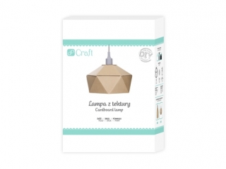 LAMPA Z KARTONU DIY - SZARA OPRAWKA