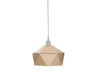 LAMPA Z KARTONU DIY - SZARA OPRAWKA