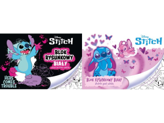 BLOK RYSUNKOWY BIA�Y A4/20k. z pierwsz� stron� do kolorowania / STITCH [opakowanie=10szt]
