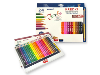 KREDKI O��WKOWE 2777A-24 HIGH QUALITY JUMBO TR�JK�TNE Z TEMPER�WK� 24 KOLOR�W + 2 KOLORY GRATIS (SZPSH)