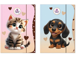 TECZKA Z GUMK� A4 / THE SWEET PETS [opakowanie=10szt]