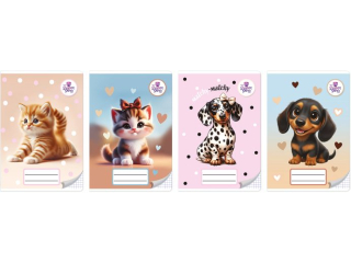 ZESZYT A5/16k. Kratka / THE SWEET PETS [opakowanie=20szt]