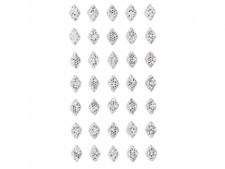 KRYSZTAKI SAMOPRZYLEPNE DIAMENTY, 35 SZT.