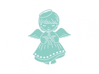 WYKROJNIK - ANIO�EK DZIEWCZYNKA 7, 4 CM X 9, 5 CM NZWR-DLP