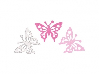 Dekoracje filcowe motyle a�urowe 39x27mm z filcu o grubo�ci 3mm 36szt.