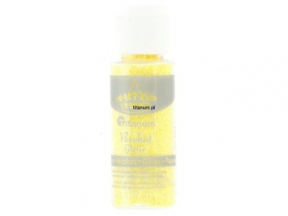 Brokat sypki TITANUM 20ml, jaskrawy żółty