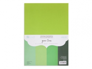 ZESTAW PAPIER�W 220G - GREEN TONES, A4, 20 ARK. [opakowanie=3szt] NZWR-DLP