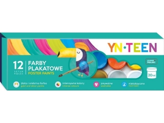 Farby plakatowe INTERDRUK 12 kolorw