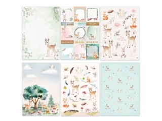 BLOK PAPIERW KREATYWNYCH Z ELEMENTAMI DO WYCINANIA - MAGICAL FOREST, 20 ARKUSZY