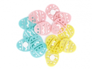 Naklejki z filcu DPCRAFT Aurowe jajka 3, 5cm, 15 szt. Pastel
