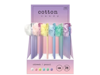 Ołówek INTERDRUK z pomponem Cotton Candy