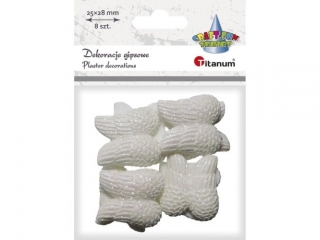 Skrzyd�a anio�a ceramiczne 28x31x8mm bia�e 8szt.