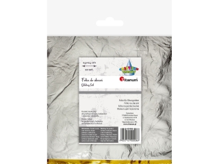 Folia do z�oce� w arkuszach 14x14cm 10 arkuszy srebrna