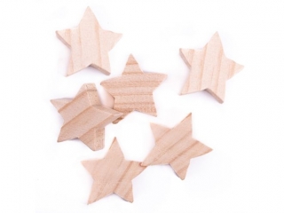 DREWNIANE GWIAZDKI 4, 7 X 1, 5 CM, 6 SZT. [opakowanie=3szt] BN-DLP