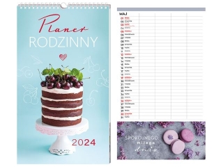 Kalendarz plan. rodzinny 25x43 Smacznego 2024