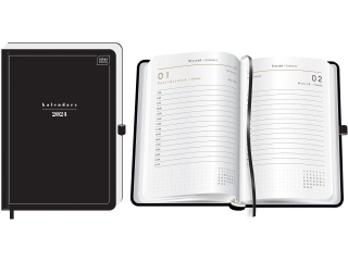 Kalendarz ksikowy A5 384 Mat+UV Black 2024